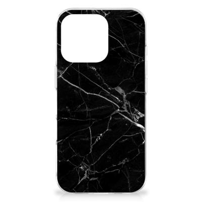 iPhone 16 Pro | TPU | Siliconen hoesje | Marmer Zwart - Origineel Cadeau Vader iPhone 16 Pro | TPU | Siliconen hoesje | Marmer Zwart - Origineel Cadeau Vader