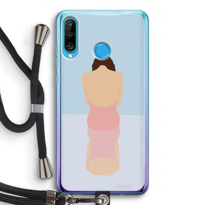 Mirror: Huawei P30 Lite Transparant Hoesje met koord