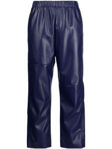 MM6 Maison Margiela pantalon en cuir artificiel à taille mi-haute - Violet