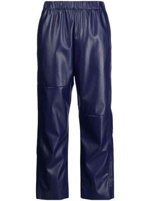 MM6 Maison Margiela pantalon en cuir artificiel à taille mi-haute - Violet