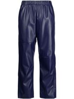 MM6 Maison Margiela pantalon en cuir artificiel à taille mi-haute - Violet