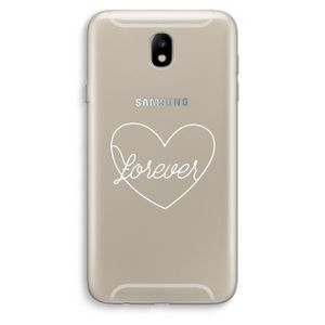 Forever heart pastel: Samsung Galaxy J7 (2017) Transparant Hoesje