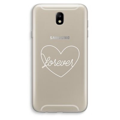 Forever heart pastel: Samsung Galaxy J7 (2017) Transparant Hoesje