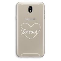 Forever heart pastel: Samsung Galaxy J7 (2017) Transparant Hoesje