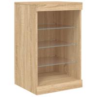 vidaXL Dressoir met LED-verlichting 41x37x67 cm sonoma eikenkleurig