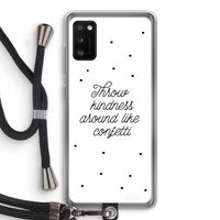 Confetti: Samsung Galaxy A41 Transparant Hoesje met koord