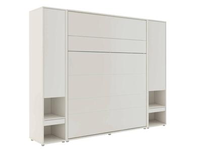 Opklapbed CONCEPTION PRO 160x200 cm kasjmier (verticaal) met kasten en matras
