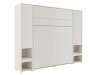 Opklapbed CONCEPTION PRO 160x200 cm kasjmier (verticaal) met kasten en matras
