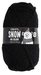 Drops Snow Uni Colour 002 Zwart