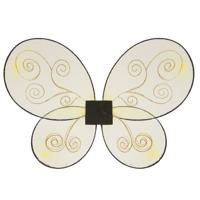 Verkleed vleugels bij/vlinder - geel - voor dames/meisjes - Carnavalskleding/accessoires Verkleed vleugels bij/vlinder - geel - voor dames/meisjes - Carnavalskleding/accessoires