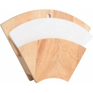 Koffiefilterhouder - hout - 16 x 4 x 22 cm - voor koffie filters   -