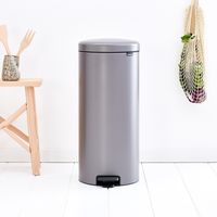 Brabantia newIcon pedaalemmer 30 liter met kunststof binnenemmer - Platinum - thumbnail