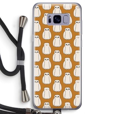 Uilen: Samsung Galaxy S8 Transparant Hoesje met koord