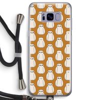 Uilen: Samsung Galaxy S8 Transparant Hoesje met koord