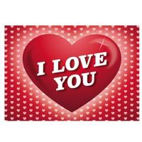 I Love You postkaart - ansichtkaart - wenskaart - Valentijnsdag kaartje - Moederdag