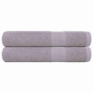 VidaXL Saunahanddoeken 2 st 80x200 cm 360 g/m² 100% katoen grijs