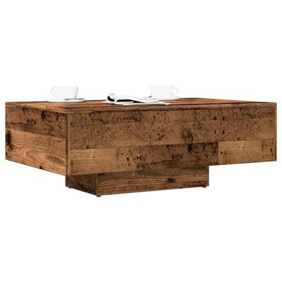 Salontafel 85x55x31 cm bewerkt hout oud houtkleurig