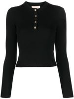 Michael Michael Kors button-fastening long-sleeve top - Noir