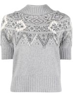 Ermanno Scervino pull à motif en jacquard - Gris - thumbnail