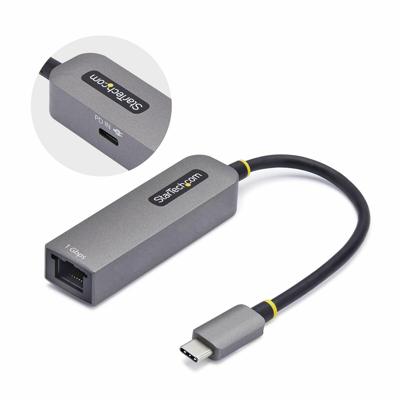 USB-kabel Startech 1GPD3-USB-C-ETHERNET Grijs
