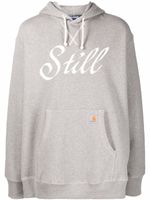 Junya Watanabe MAN hoodie à slogan imprimé - Gris - thumbnail