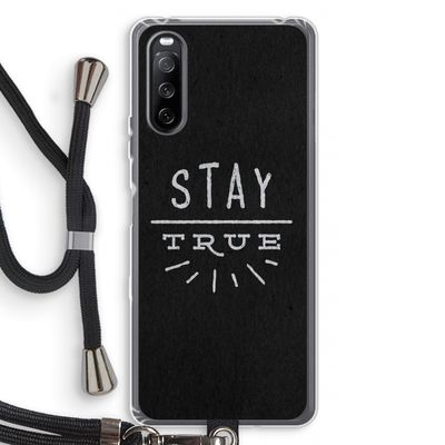 Stay true: Sony Sony Xperia 10 III Transparant Hoesje met koord