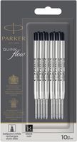 Parker Quinkflow vulling voor balpen, medium, zwart, blister met 10 stuks - thumbnail