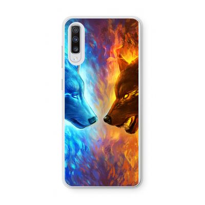 Fire & Ice: Samsung Galaxy A70 Transparant Hoesje