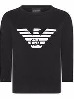 Emporio Armani Kids t-shirt à logo imprimé - Bleu