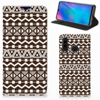 Huawei P30 Lite New Edition Hoesje met Magneet Aztec Brown