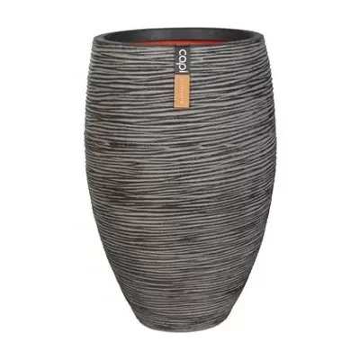 Capi Vaas Elegant Deluxe Rib Antraciet Ø40cm