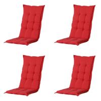 Kussen lage rug Panama baksteenrood 105 cm x 50 cm (4 stuks) Madison - Madison