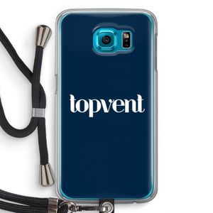 Topvent Navy: Samsung Galaxy S6 Transparant Hoesje met koord