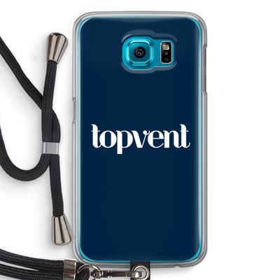 Topvent Navy: Samsung Galaxy S6 Transparant Hoesje met koord