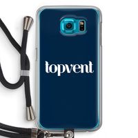Topvent Navy: Samsung Galaxy S6 Transparant Hoesje met koord