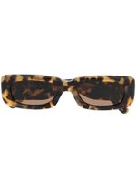 Linda Farrow x The Attico lunettes de soleil Marfa à effet écaille de tortue - Marron - thumbnail