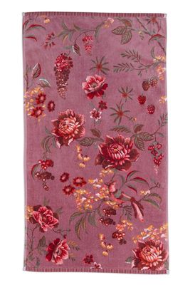 Pip Studio Badhanddoek Secret Garden Mauve 55x100cm