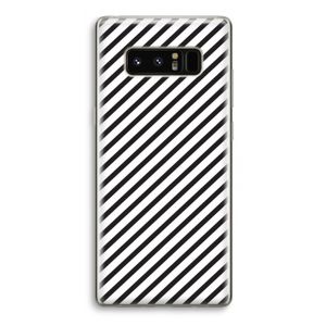 Strepen zwart-wit: Samsung Galaxy Note 8 Transparant Hoesje