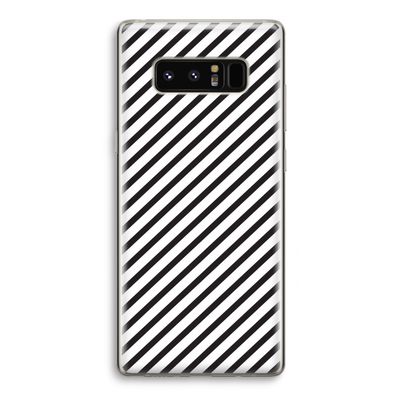 Strepen zwart-wit: Samsung Galaxy Note 8 Transparant Hoesje