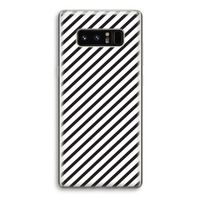 Strepen zwart-wit: Samsung Galaxy Note 8 Transparant Hoesje