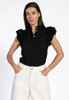 Aaiko Gezana Embroidery Vis 671 T-shirt Korte Mouw 900 Black