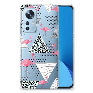 Xiaomi 12 | 12X TPU Hoesje Flamingo Triangle