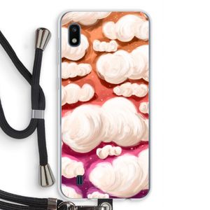 Katoen Wolken: Samsung Galaxy A10 Transparant Hoesje met koord