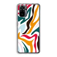 Colored Zebra: Xiaomi Redmi Note 10 Pro Transparant Hoesje