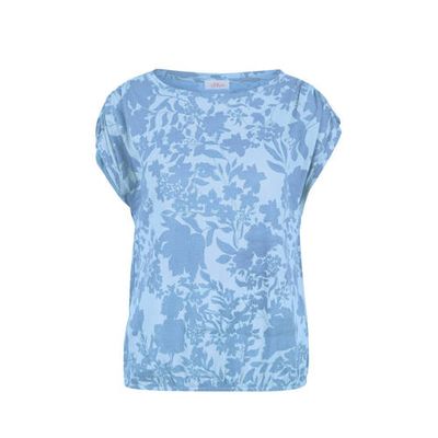 s.Oliver T-shirt met all over print blauw s.Oliver T-shirt met all over print blauw