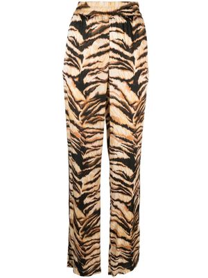 Roberto Cavalli pantalon imprimé à taille haute - Tons neutres