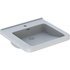 Geberit 300 Comfort Square rolstoelwastafel met kraangat met overloop 55x52.5x15.5cm wit s8309700000g