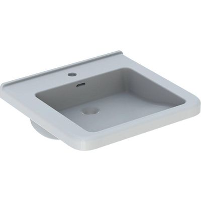 Geberit 300 Comfort Square rolstoelwastafel met kraangat met overloop 55x52.5x15.5cm wit s8309700000g