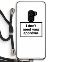 Don't need approval: Xiaomi Mi Mix 2 Transparant Hoesje met koord