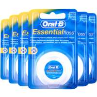 Oral-B Essential Floss Unwaxed - 6 x 50m - Voordeelverpakking Oral-B Essential Floss Unwaxed - 6 x 50m - Voordeelverpakking
